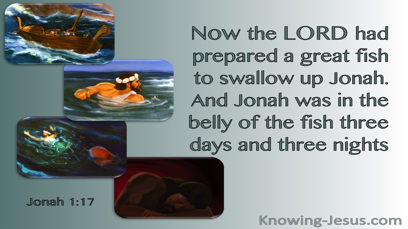 Jonah 1:17 Jonah Was In The Belly Of The Fish (sage)